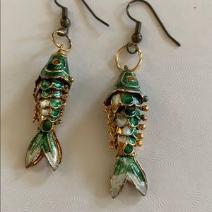 Dangle fish earrings!